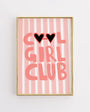 Cool Girl Club Wall Art – Poster con stampa di una ragazza preppy