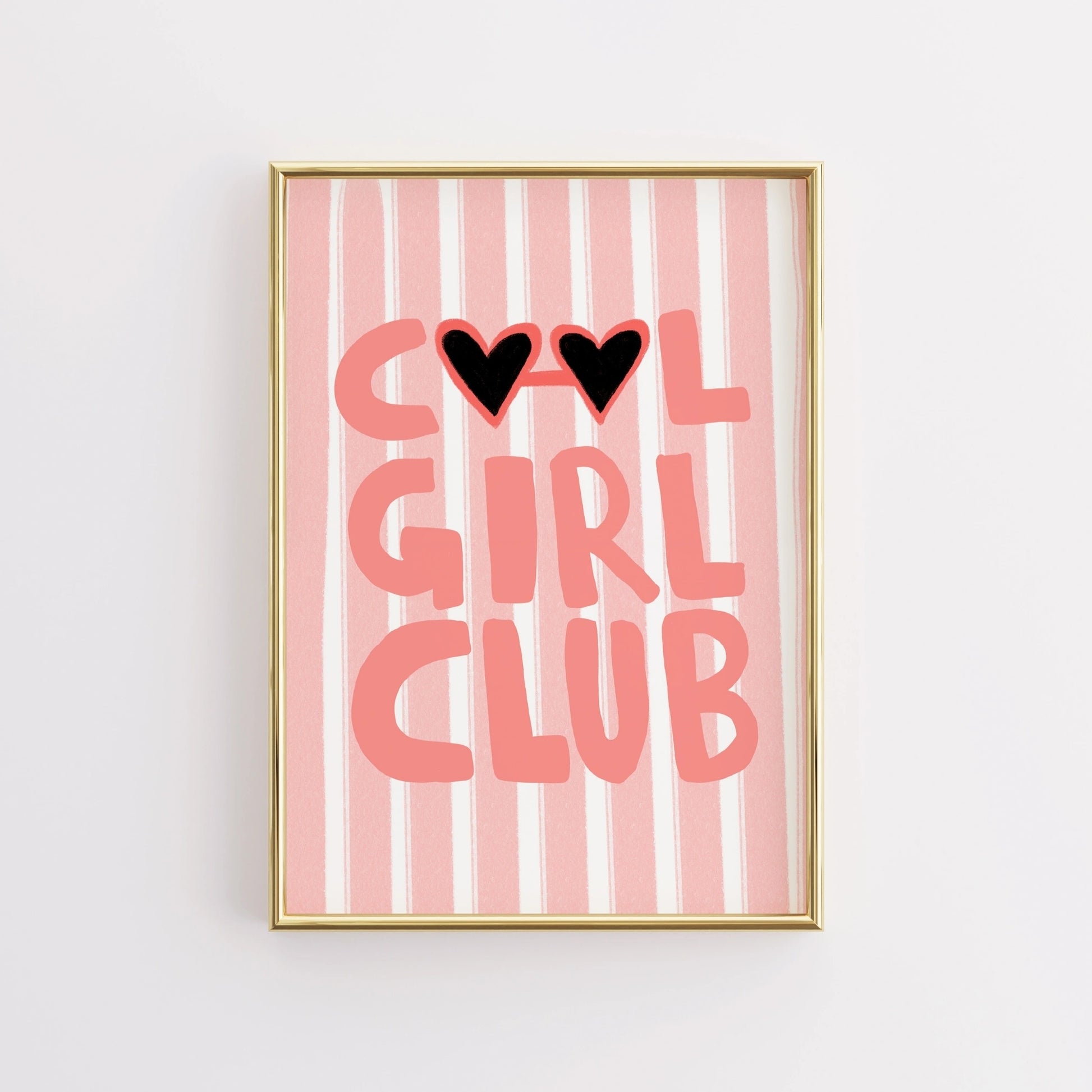 Cool Girl Club Wall Art – Poster con stampa di una ragazza preppy