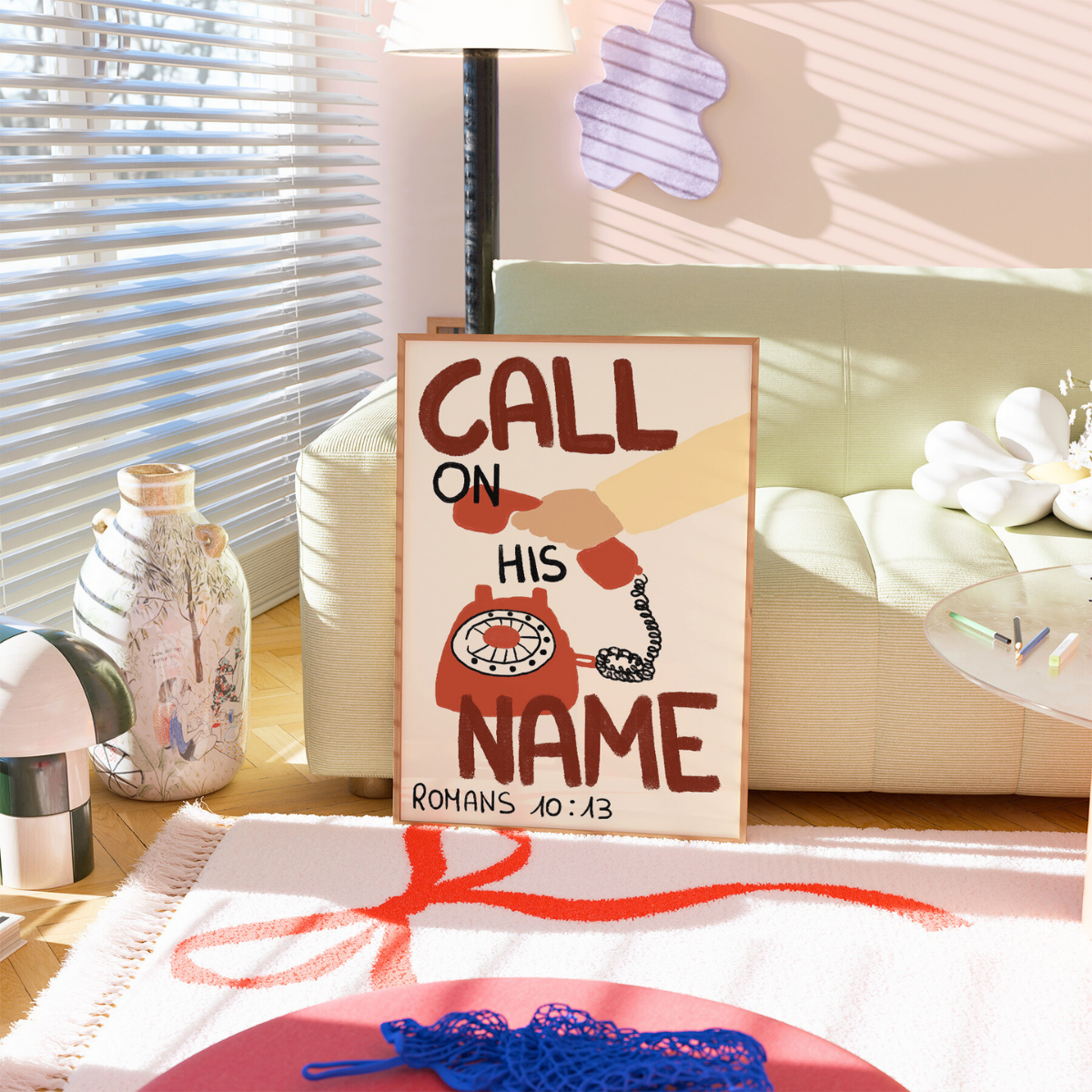 Invoca il Suo Nome Stampa – Poster con versi della Bibbia cristiana