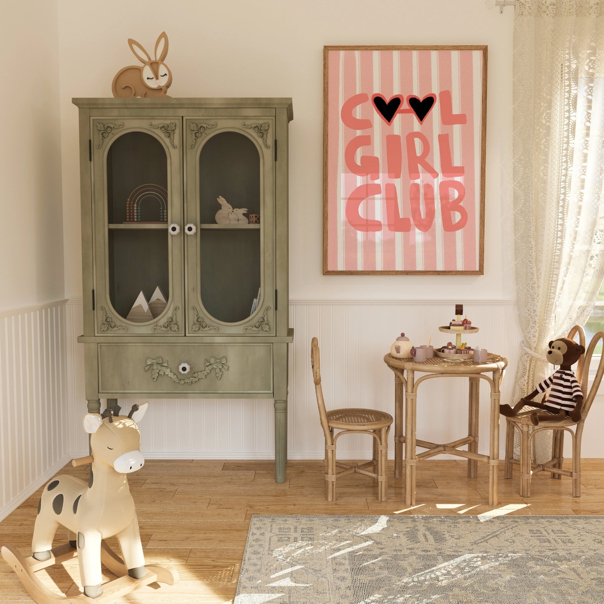 Cool Girl Club Wall Art – Poster con stampa di una ragazza preppy