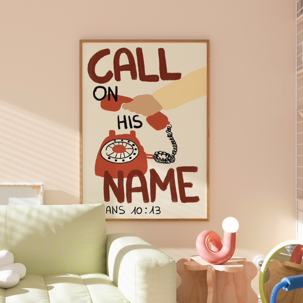 Invoca il Suo Nome Stampa – Poster con versi della Bibbia cristiana