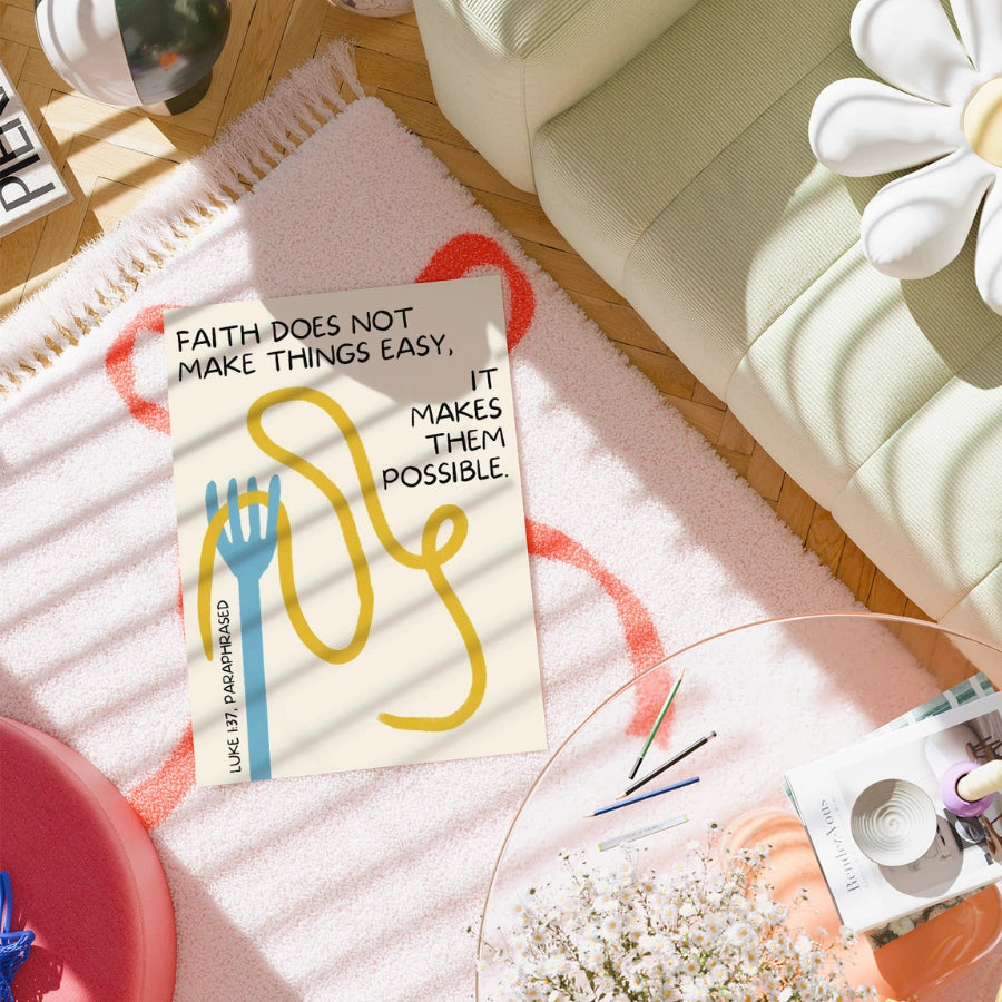 La fede rende possibile l'arte murale cristiana – Luca 1:37 parafrasato