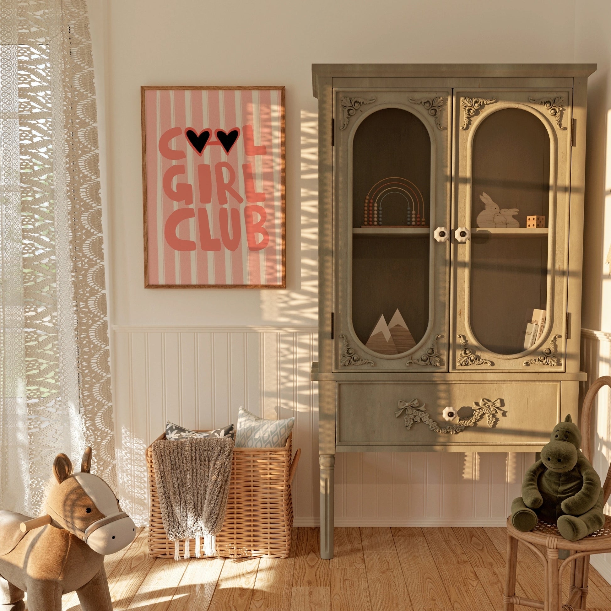 Cool Girl Club Wall Art – Poster con stampa di una ragazza preppy