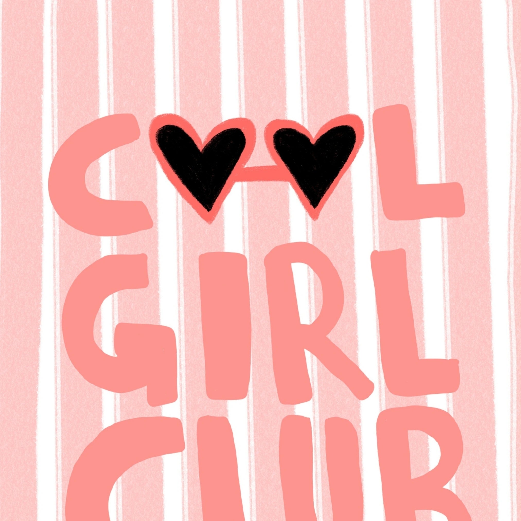 Cool Girl Club Wall Art – Poster con stampa di una ragazza preppy