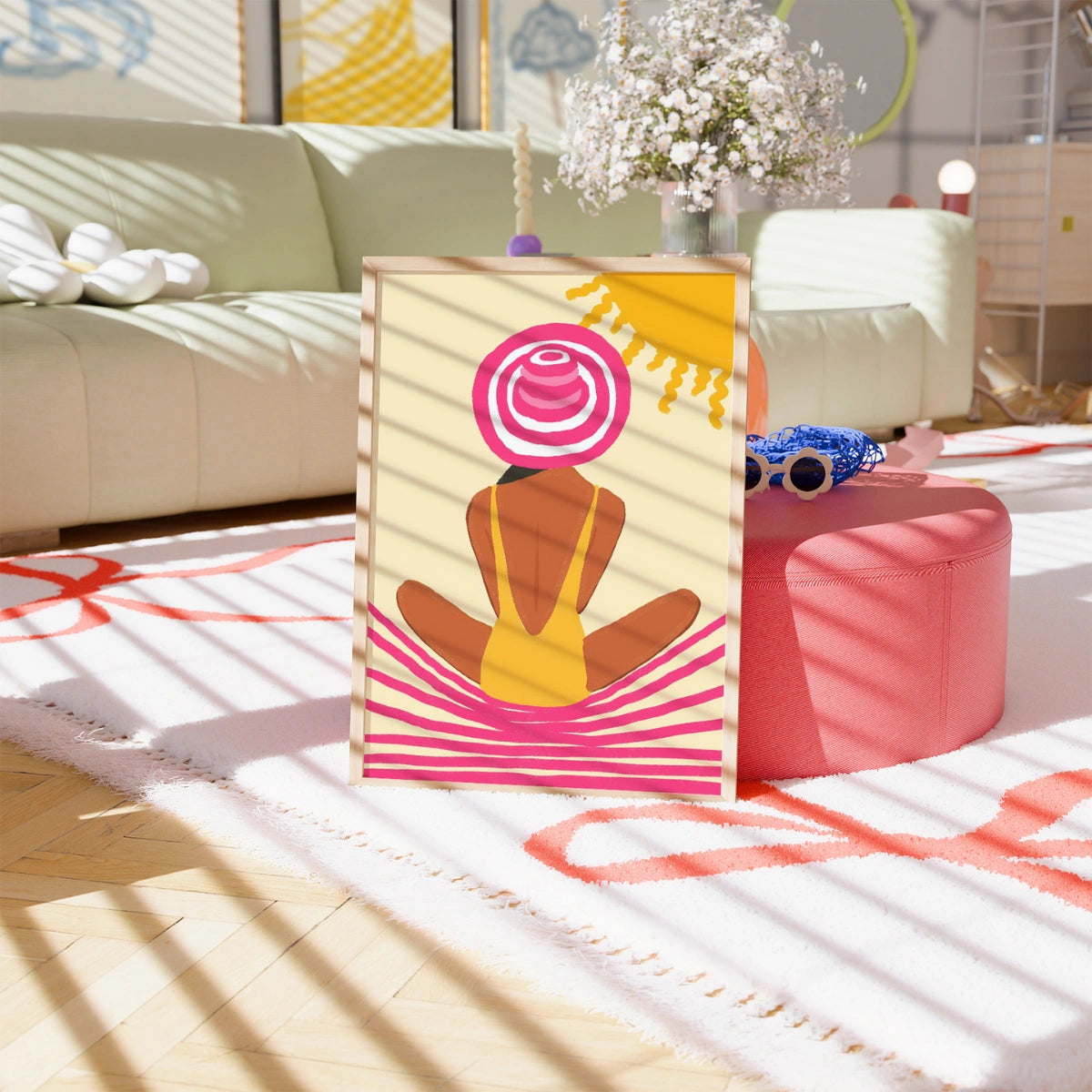 Stampa murale "Beach Girl" - Stampa estiva costiera