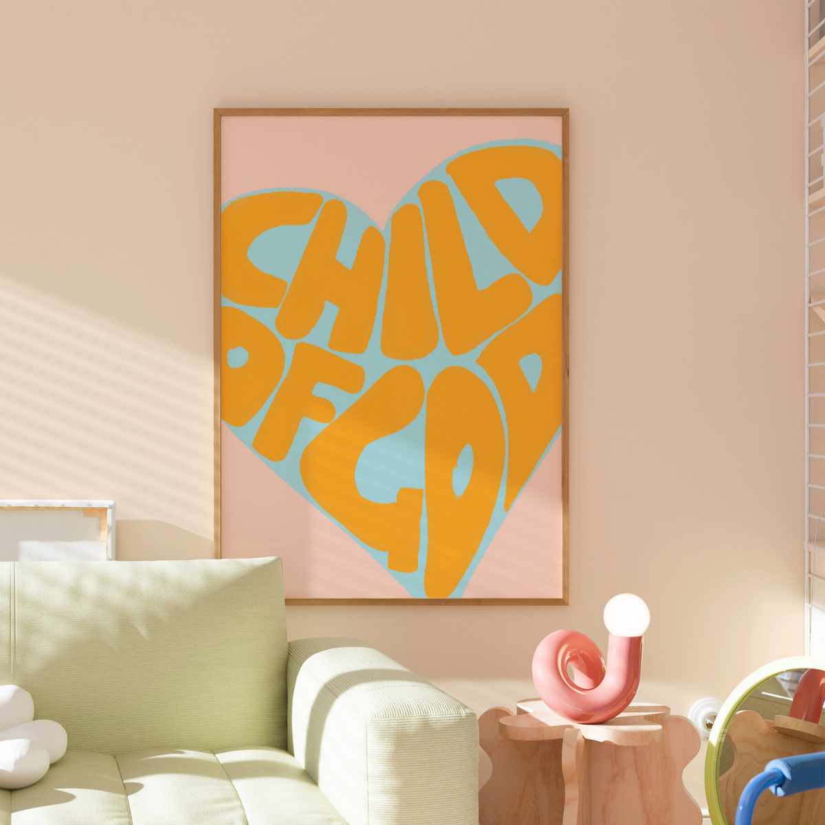 Arte murale "Figlio di Dio" - Stampa cristiana alla moda