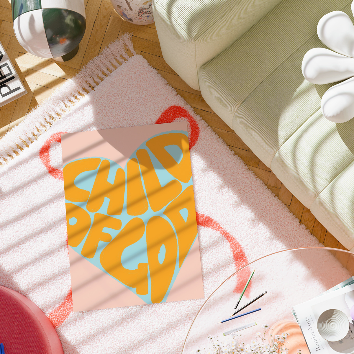 Arte murale "Figlio di Dio" - Stampa cristiana alla moda