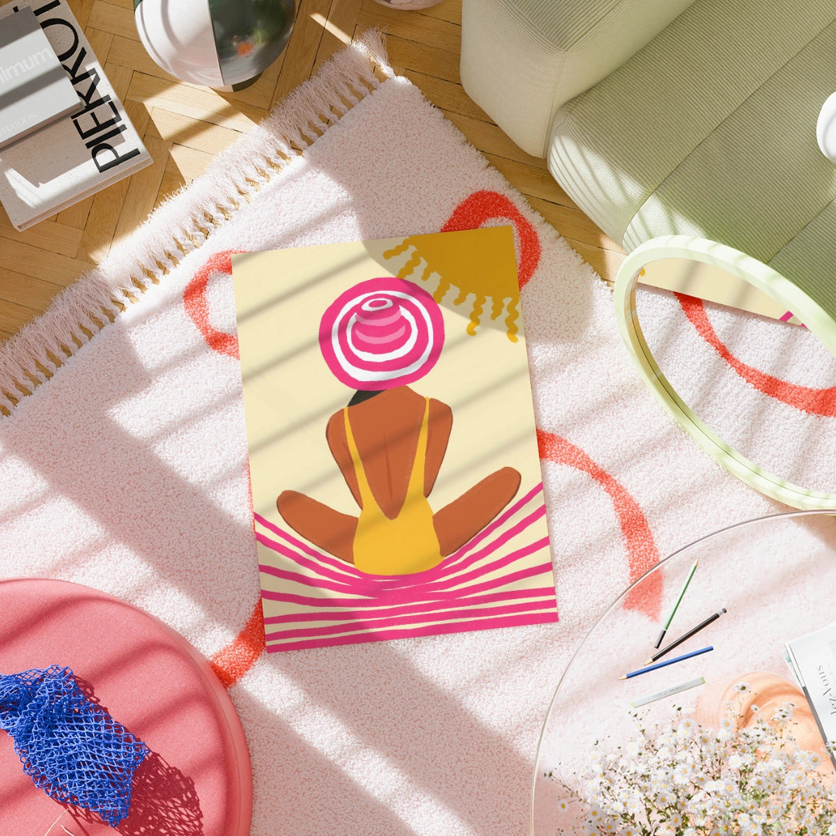 Stampa murale "Beach Girl" - Stampa estiva costiera