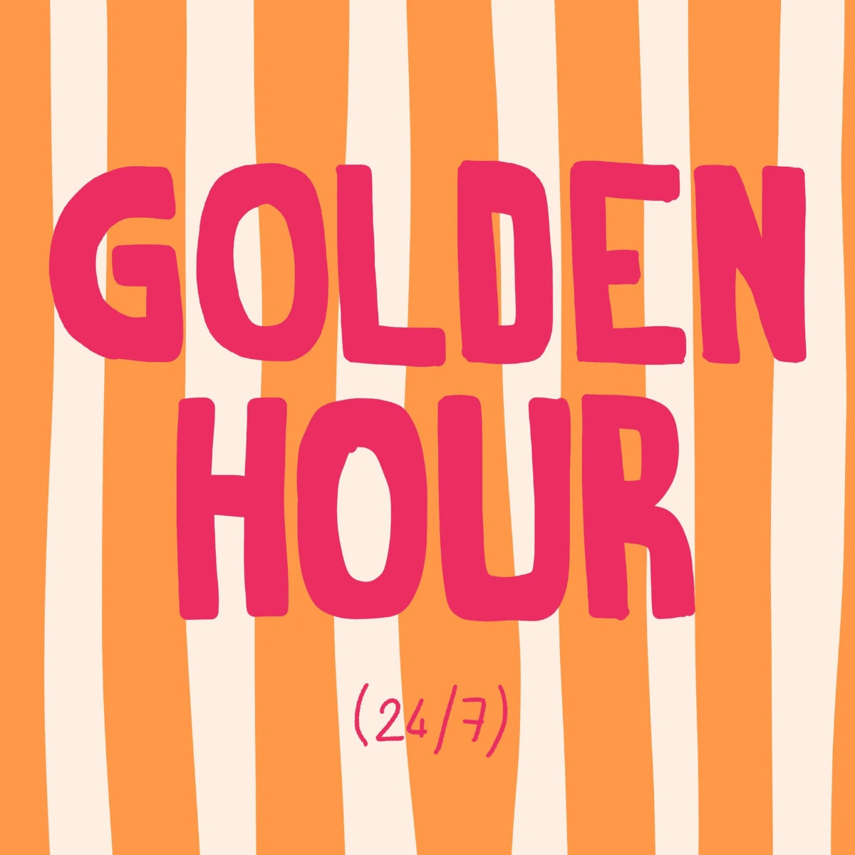 Stampa Golden Hour – Citazione estiva arancione audace da parete