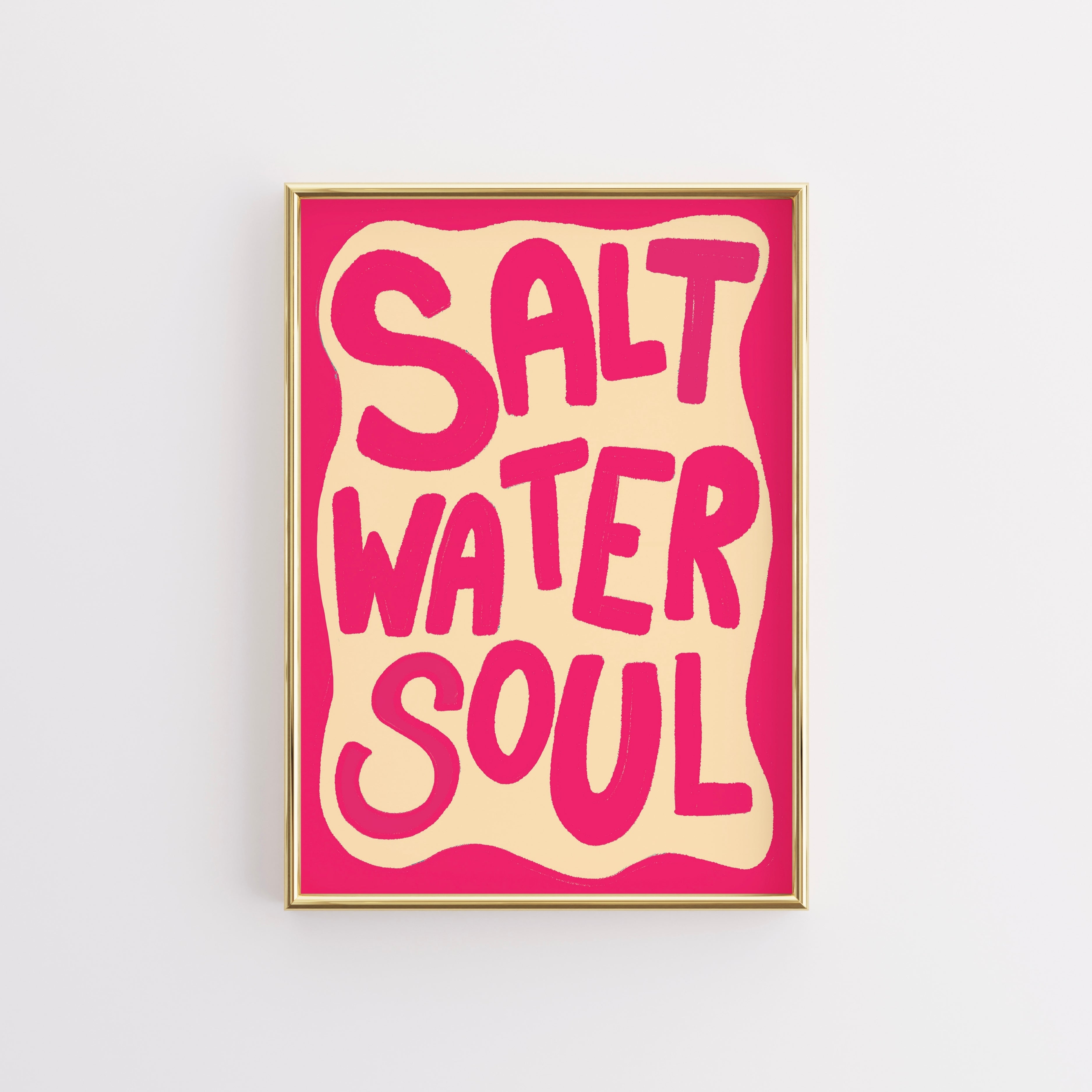 Arte murale Salt Water Soul – Stampa sulla spiaggia costiera