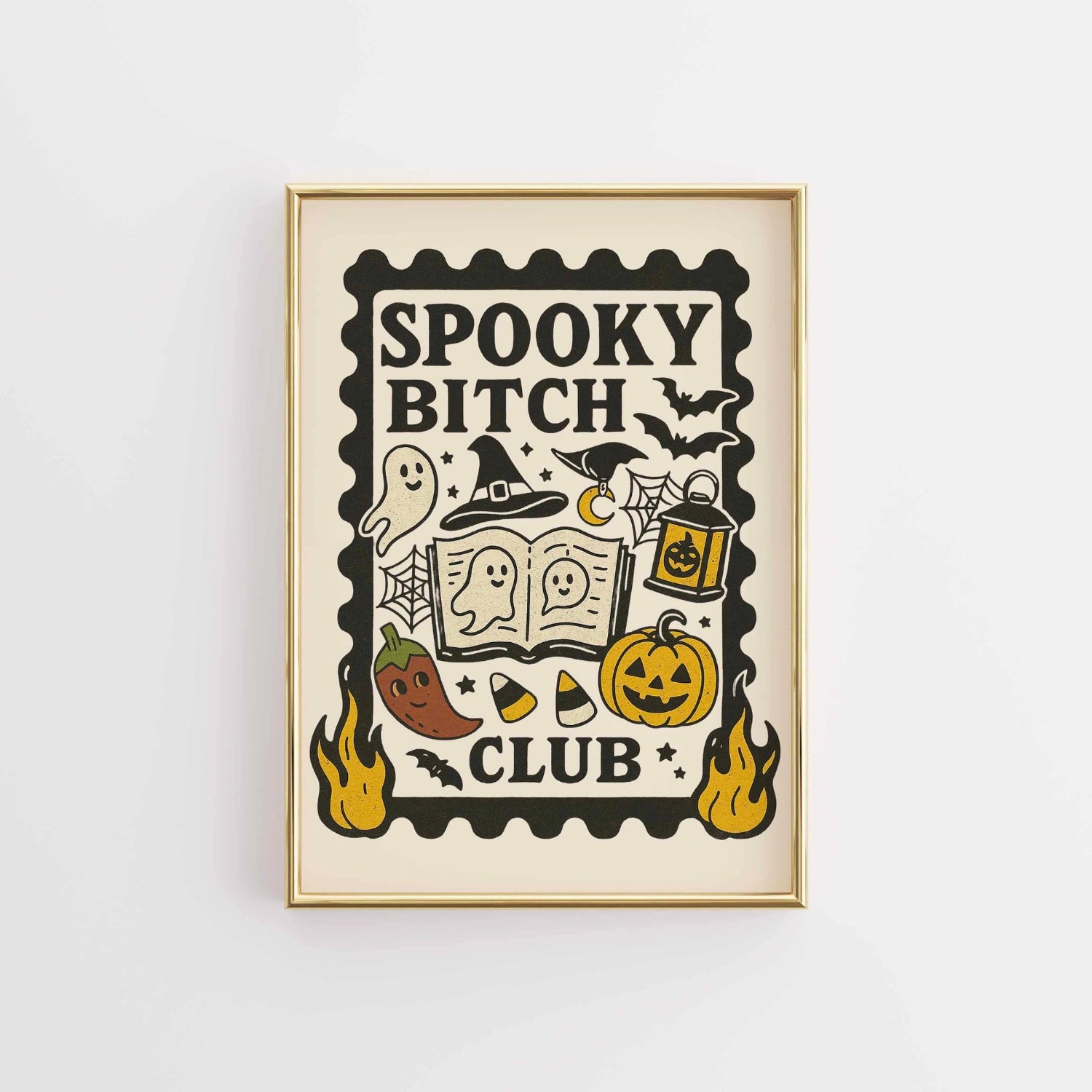 Poster Spooky Bitch Club – Arte murale di Halloween