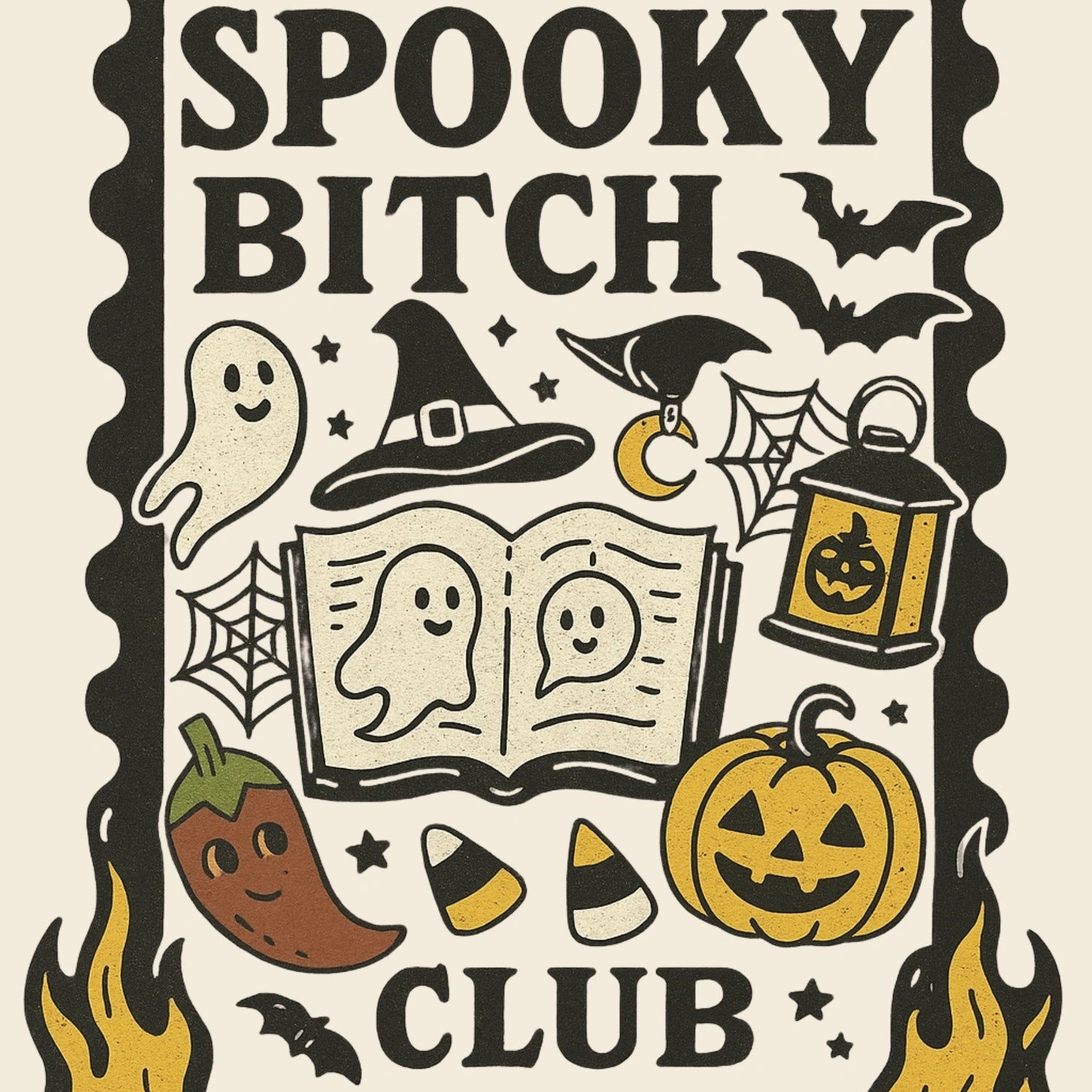 Poster Spooky Bitch Club – Arte murale di Halloween