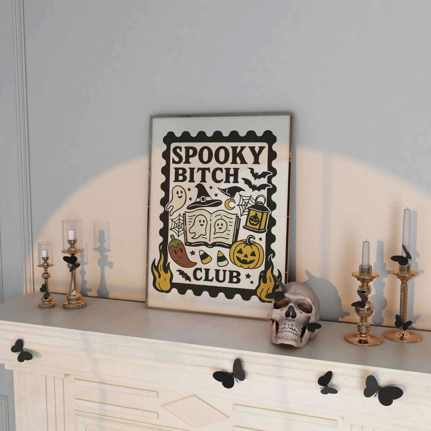 Poster Spooky Bitch Club – Arte murale di Halloween