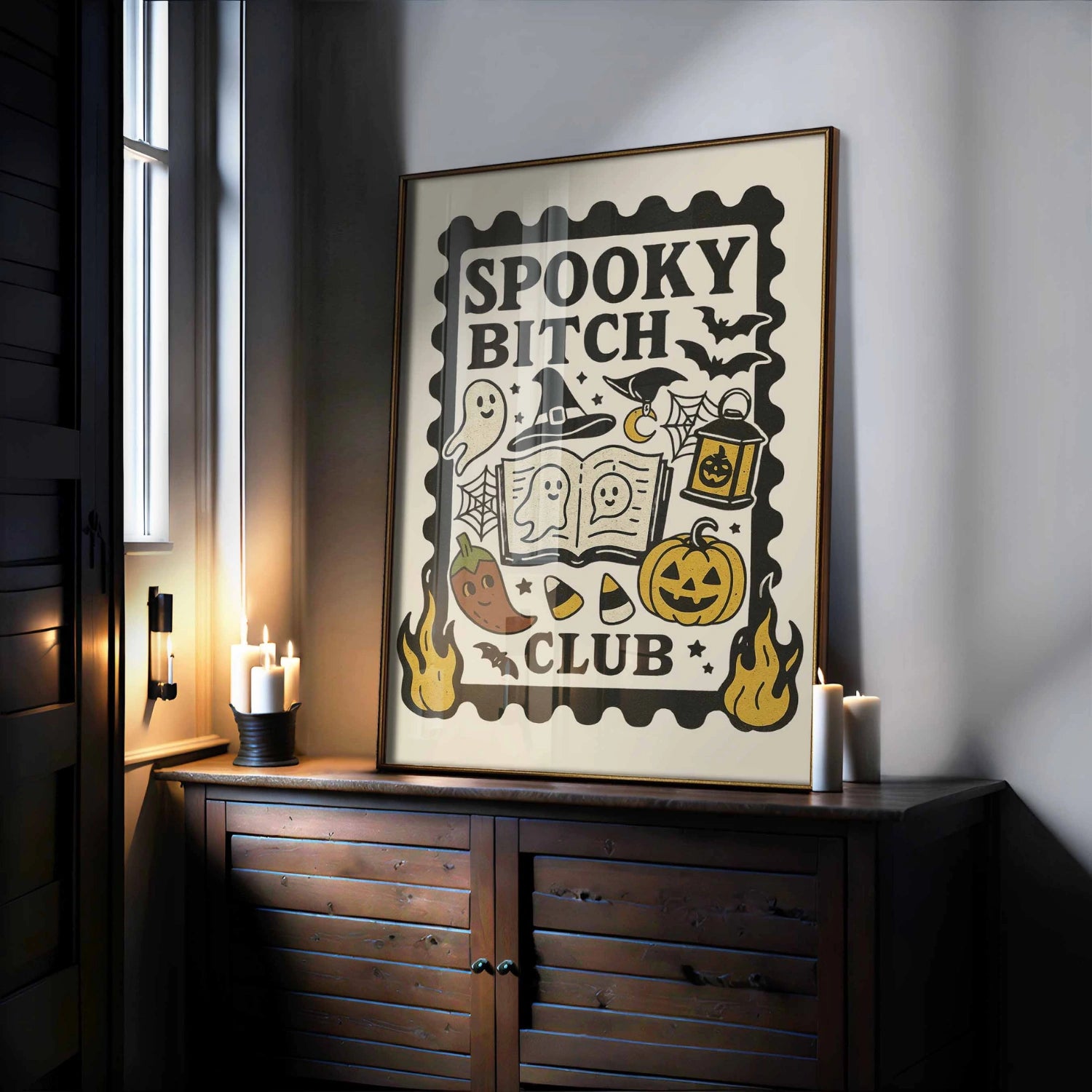 Poster Spooky Bitch Club – Arte murale di Halloween