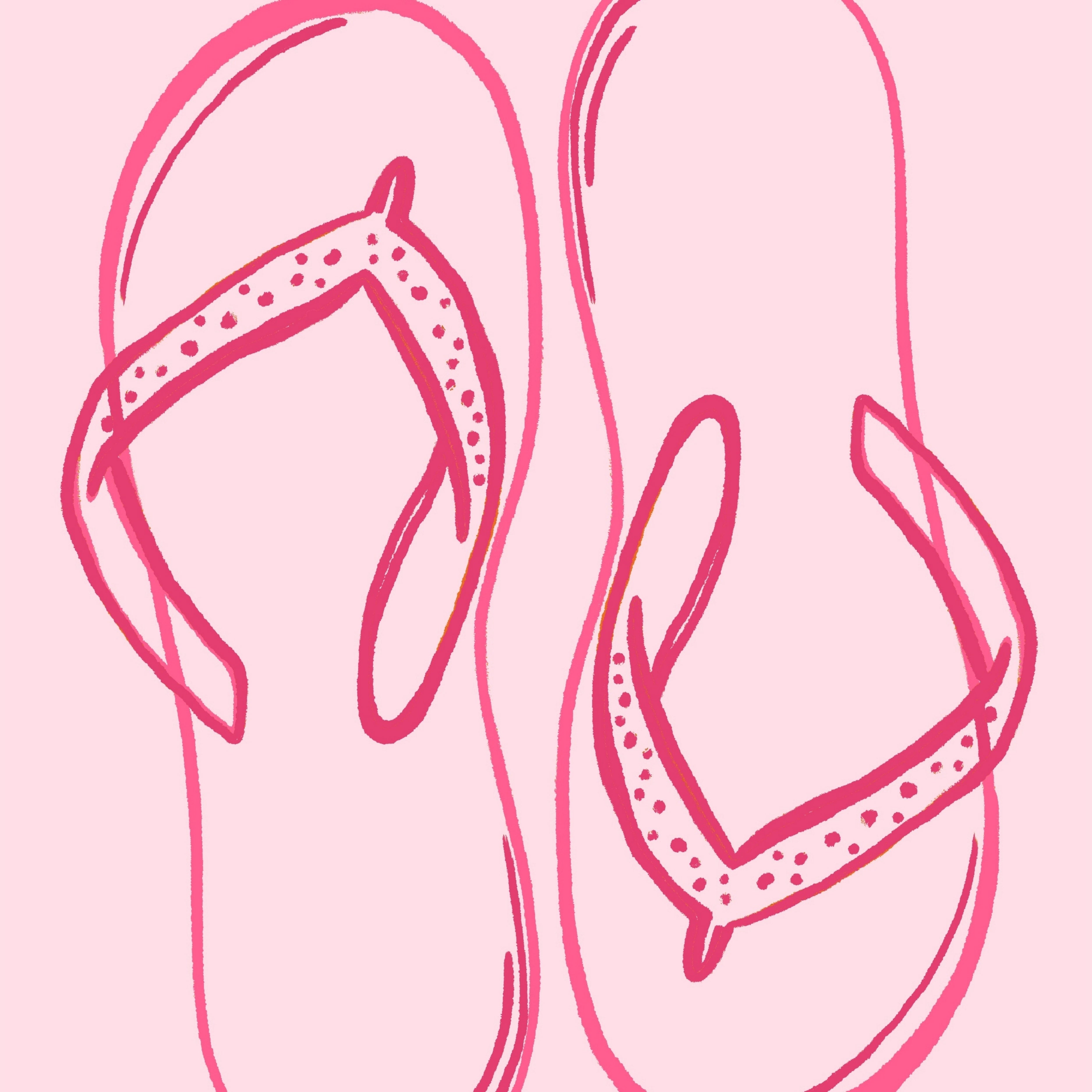 Arte murale con infradito – Stampa estiva sulla casa sulla spiaggia