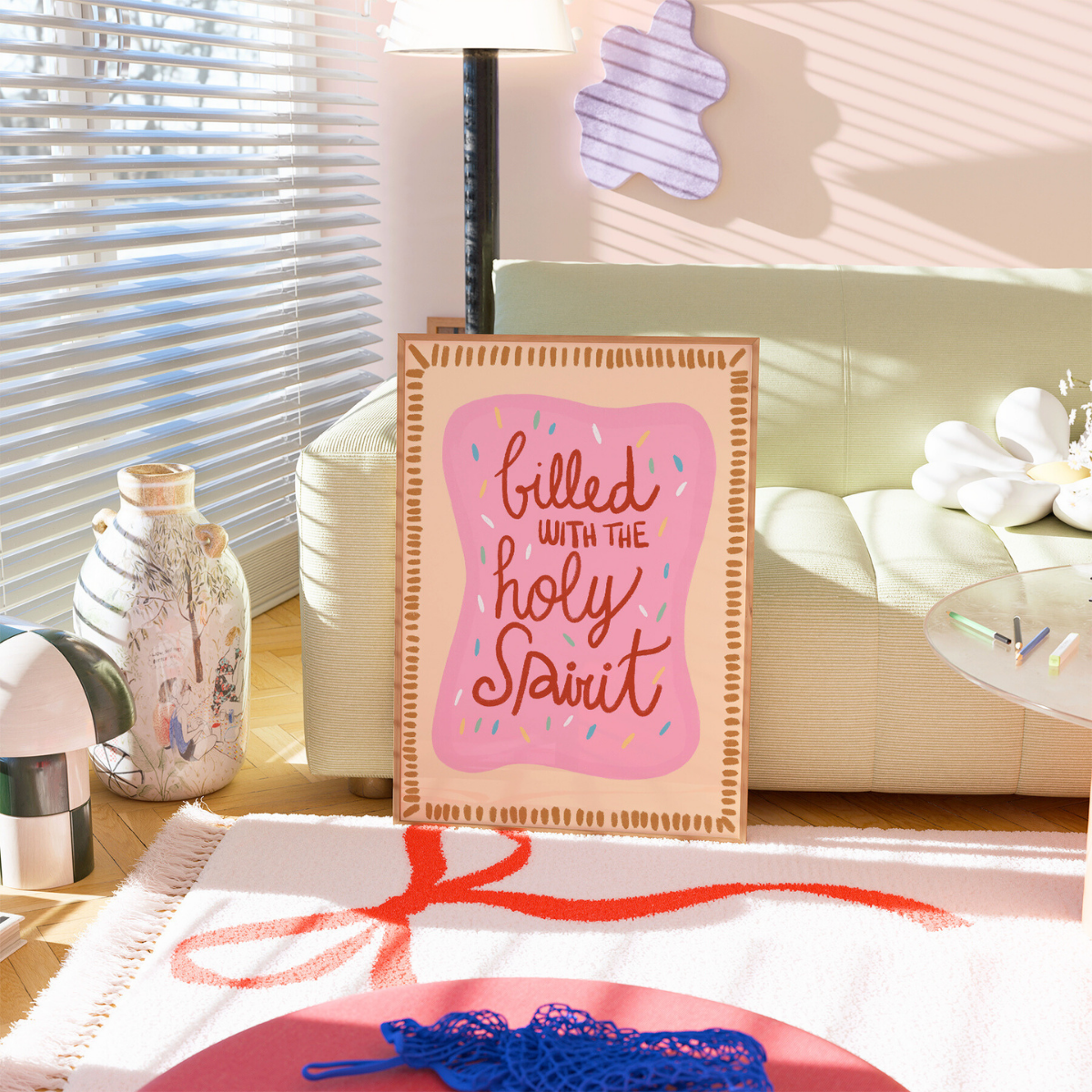 Arte murale "Pieno dello Spirito Santo" - Poster di fede alla moda