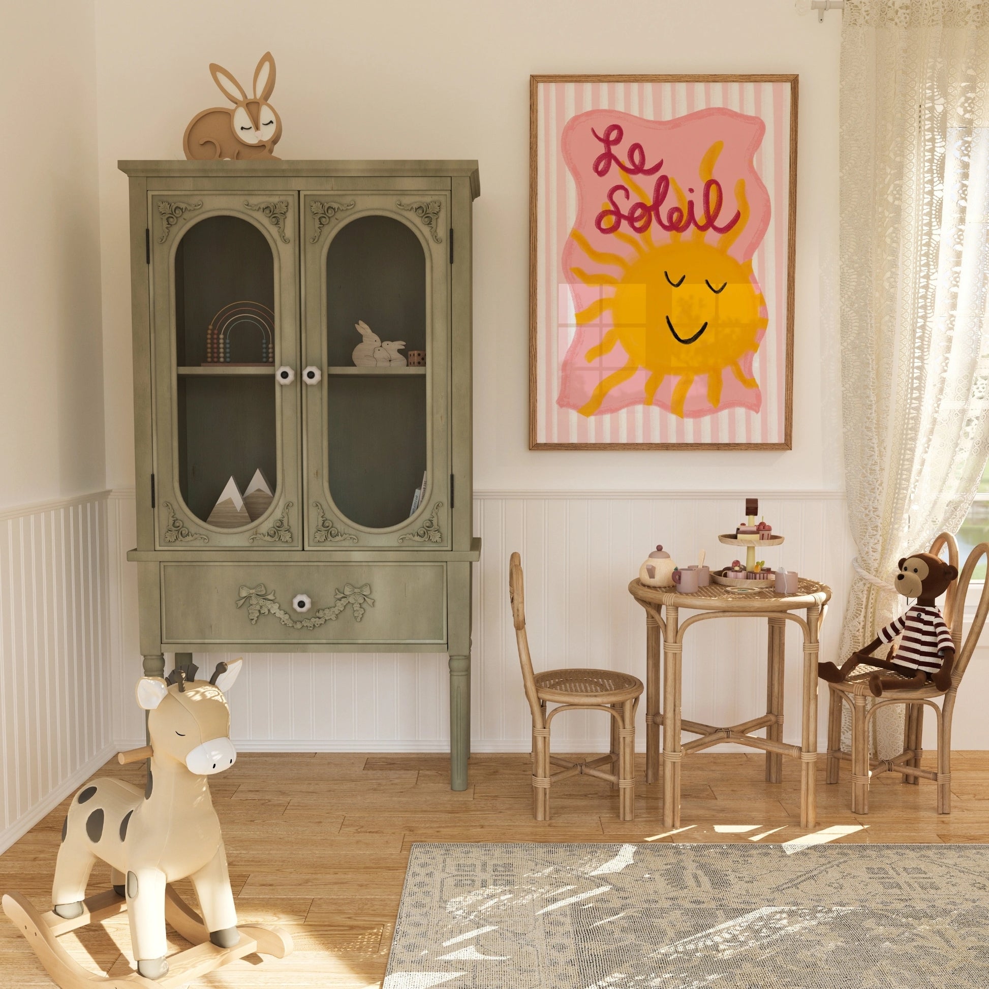 Le Soleil Wall Art per bambini - Stampa per bambini in stile francese