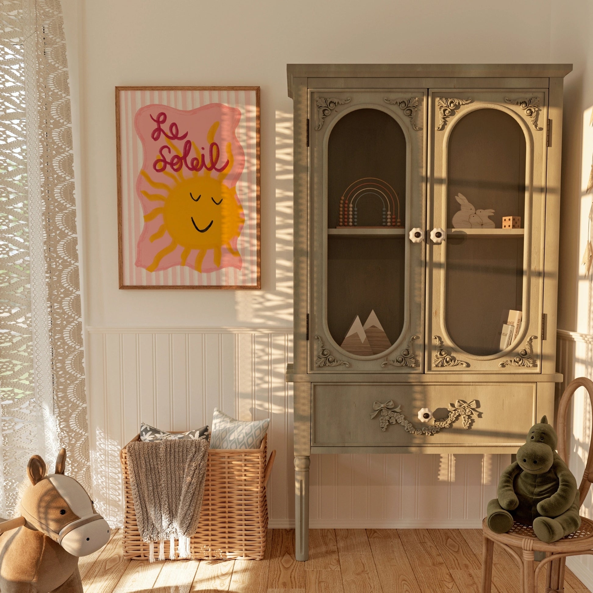 Le Soleil Wall Art per bambini - Stampa per bambini in stile francese