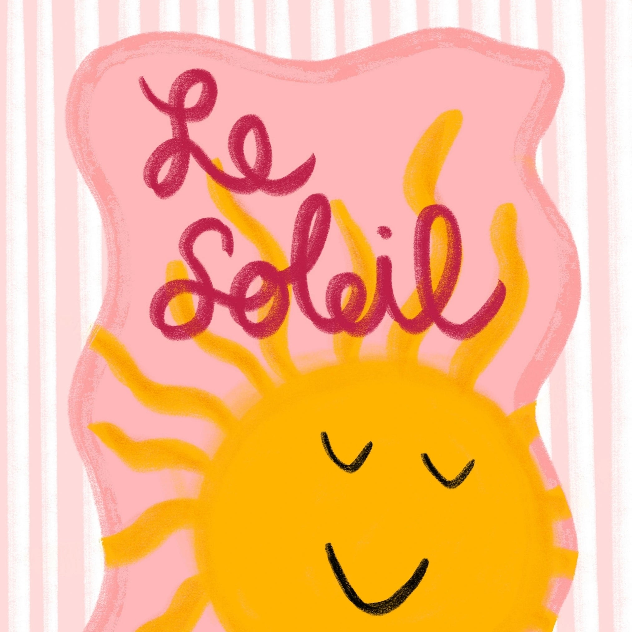Le Soleil Wall Art per bambini - Stampa per bambini in stile francese