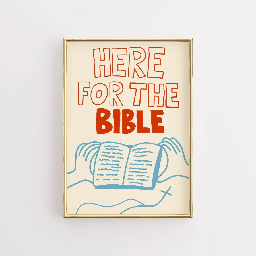 Ecco la Bibbia cristiana Wall Art – Stampa audace con lettura delle Scritture