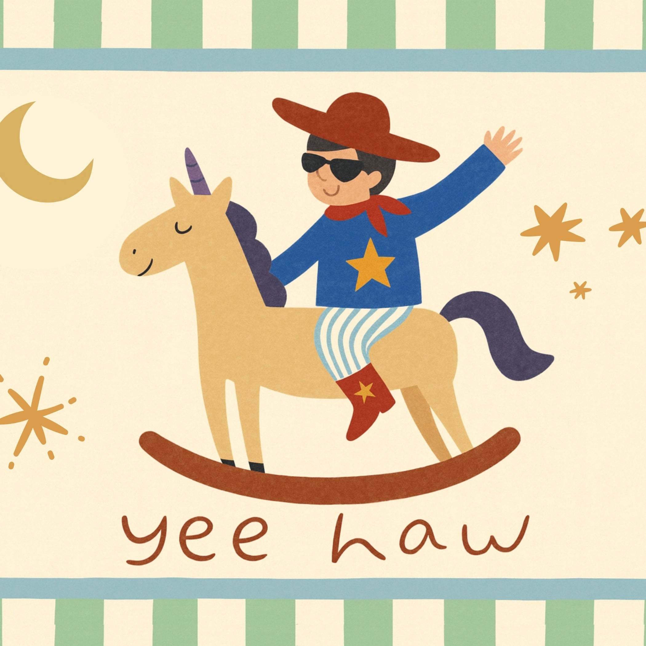 Stampa per bambini Cowboy Yee Haw