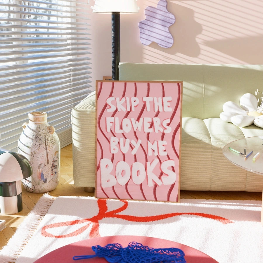 Salta i fiori, comprami dei libri – Arte murale libresca