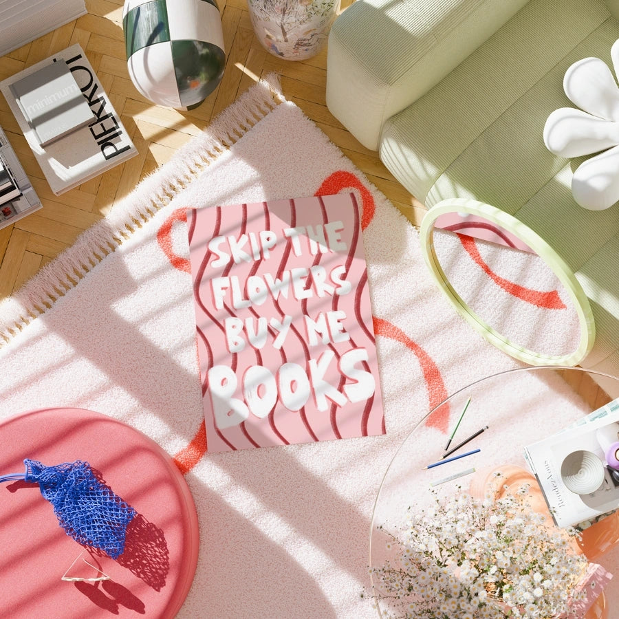 Salta i fiori, comprami dei libri – Arte murale libresca