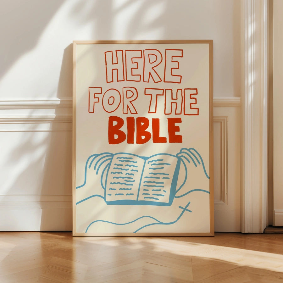 Ecco la Bibbia cristiana Wall Art – Stampa audace con lettura delle Scritture