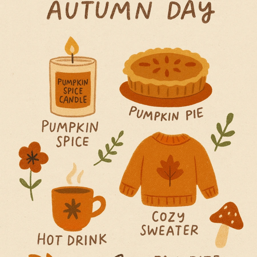 Decorazione murale autunnale con spezie di zucca: accogliente decorazione autunnale per la casa