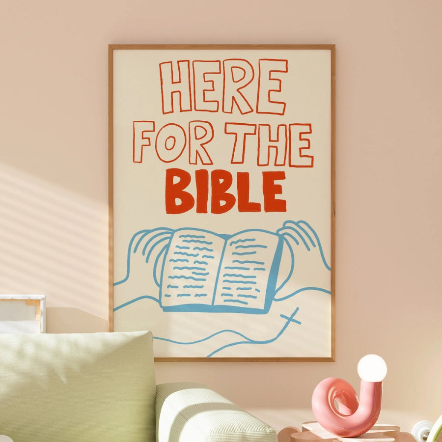Ecco la Bibbia cristiana Wall Art – Stampa audace con lettura delle Scritture