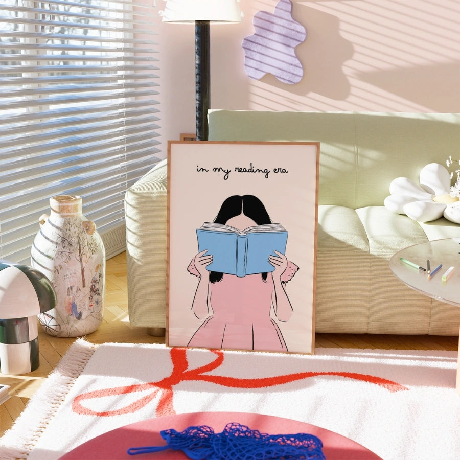Nella mia era di lettura – Ragazza con la stampa del libro