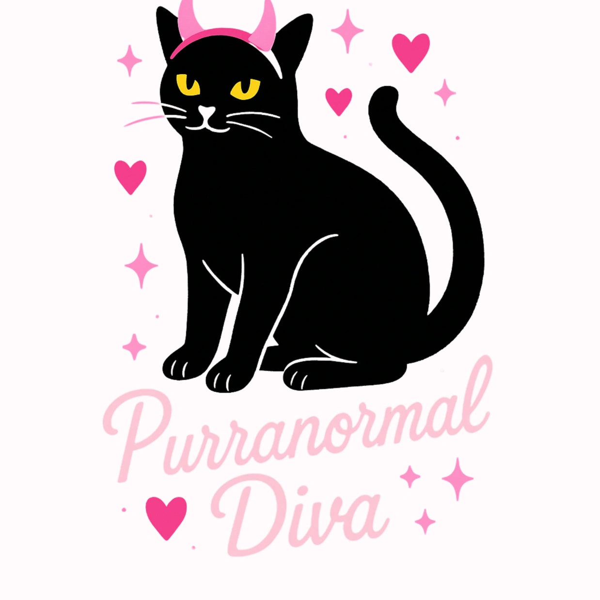 Bagno con gatto stregato – Divertente stampa di Halloween