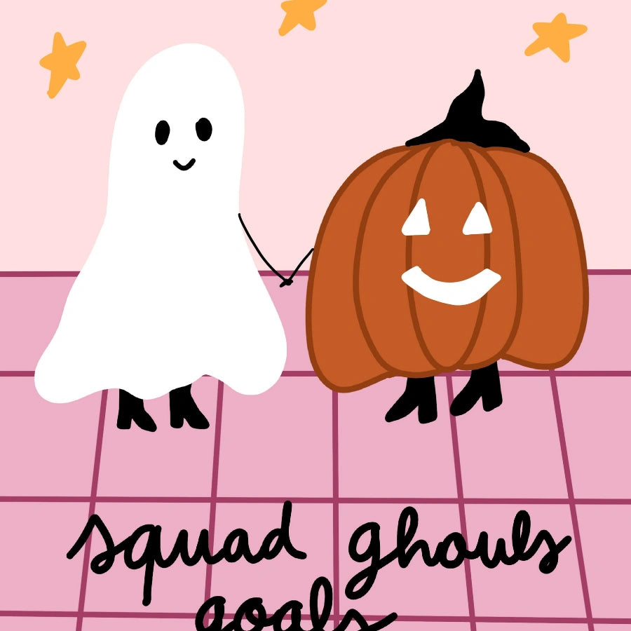 Stampa degli obiettivi di Squad Ghouls - Graziosa decorazione murale di Halloween