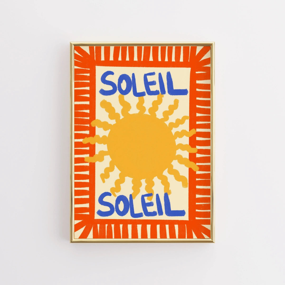 Stampa artistica da parete Soleil - Poster del sole estivo francese
