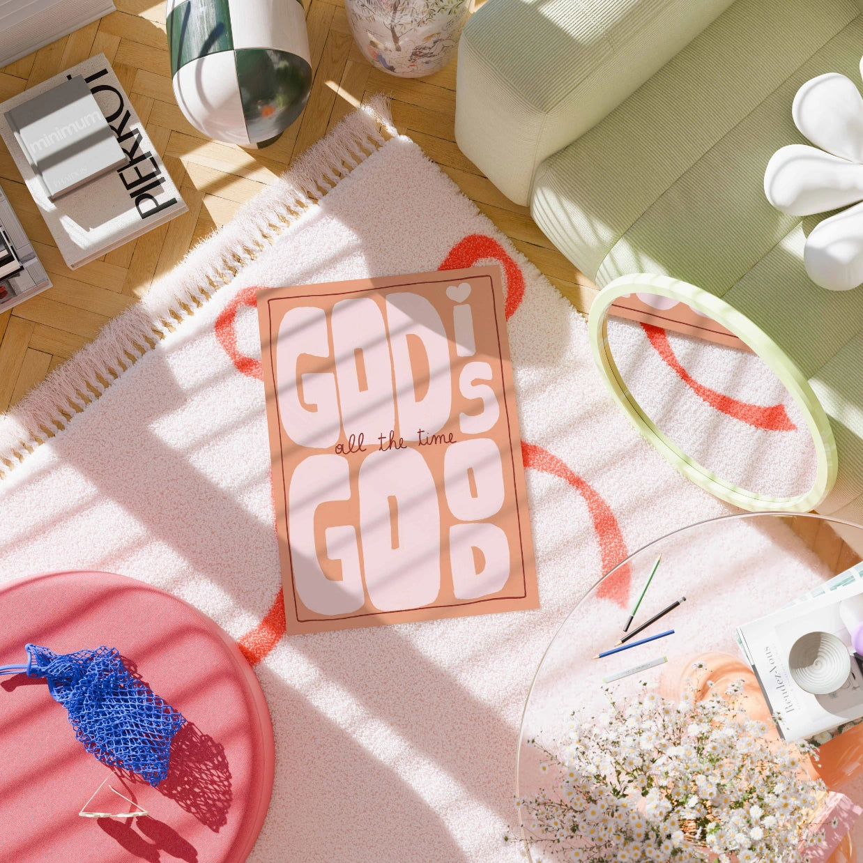 Poster colorato con citazione biblica