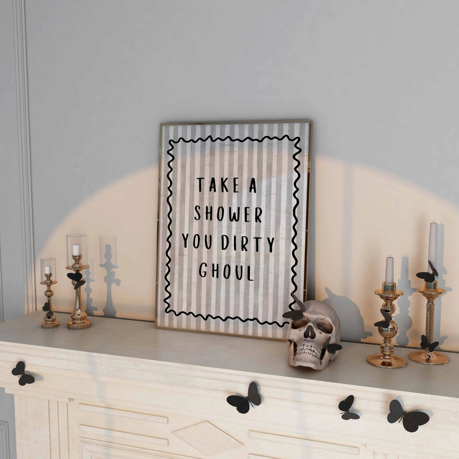 Divertente decorazione murale per il bagno di Halloween