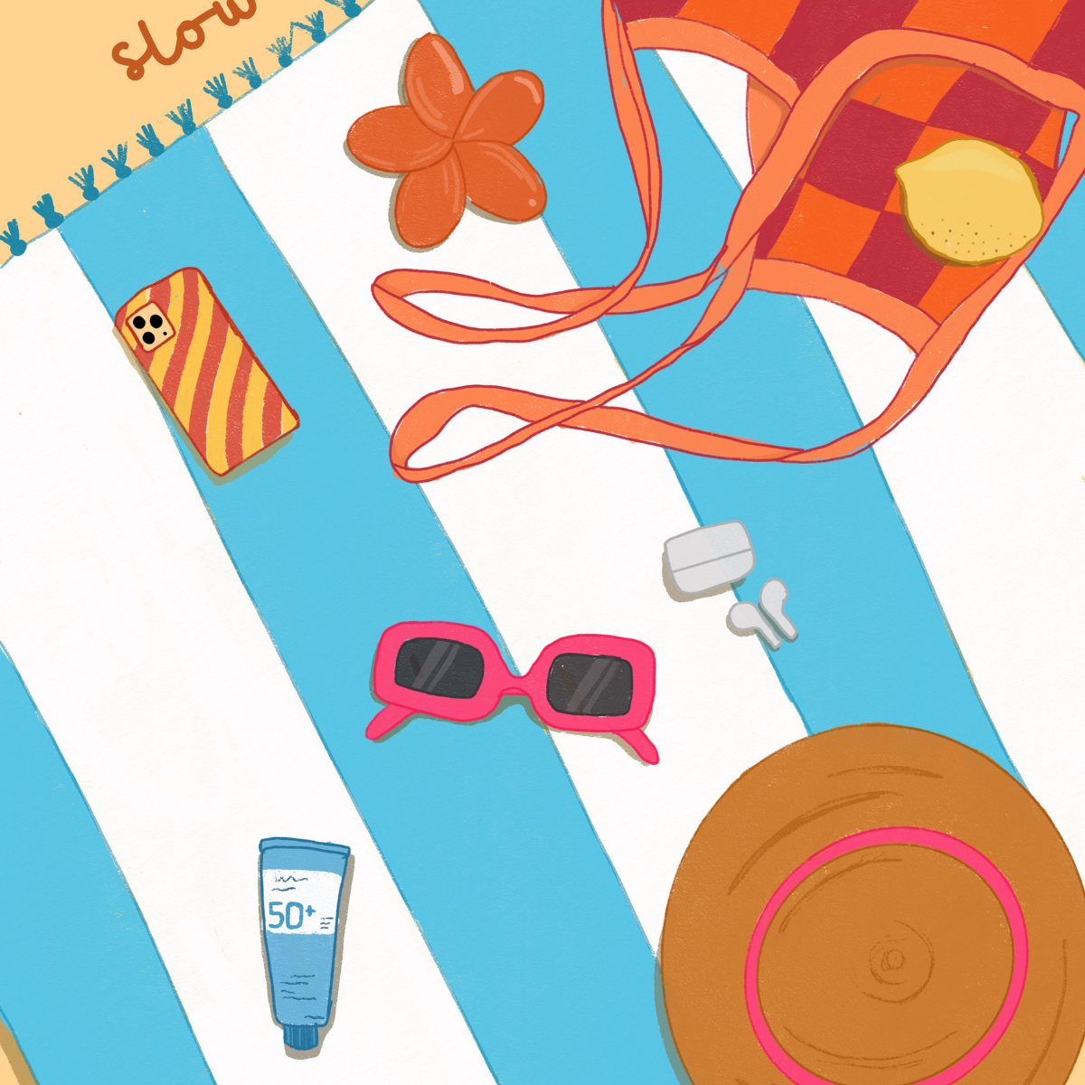 Beach Essentials Wall Art – Stampa estiva