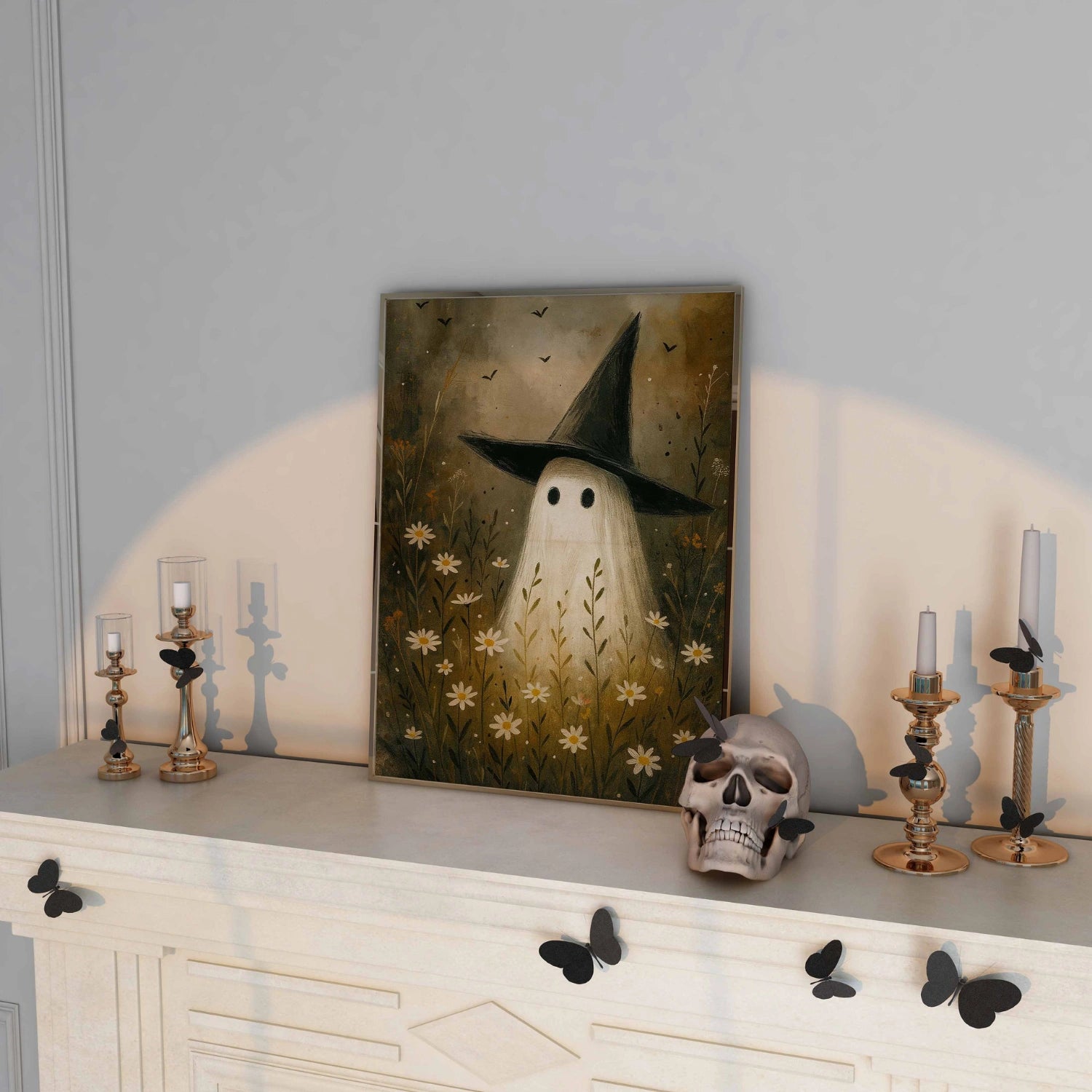 Stampa fantasma strega Cottagecore – Halloween