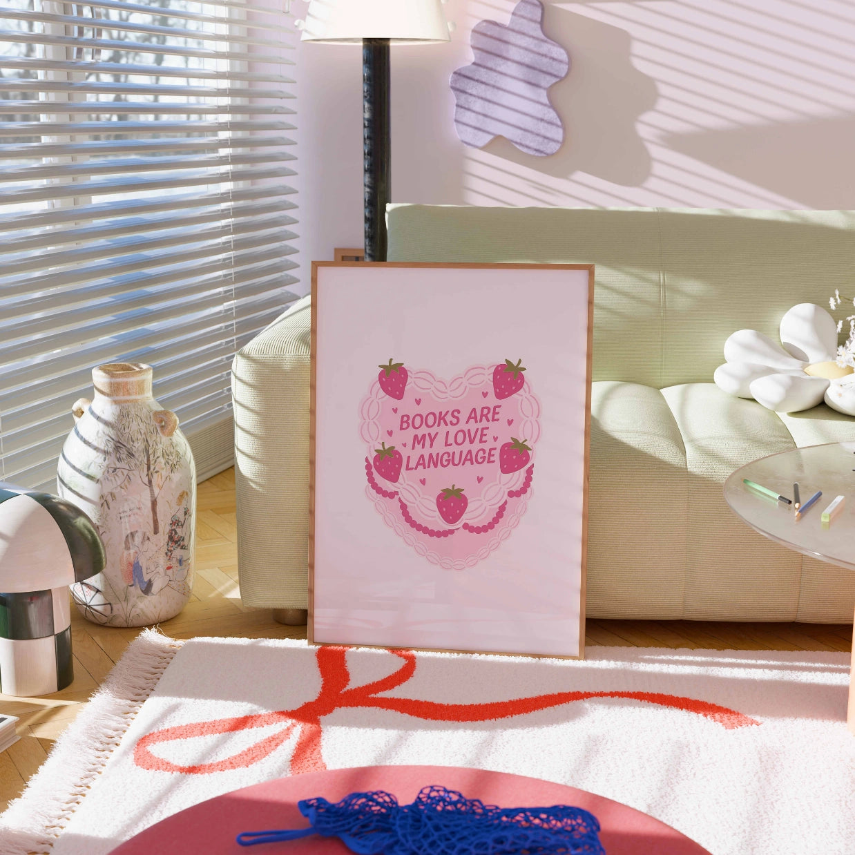 I libri sono il mio linguaggio dell'amore - Stampa rosa libresca