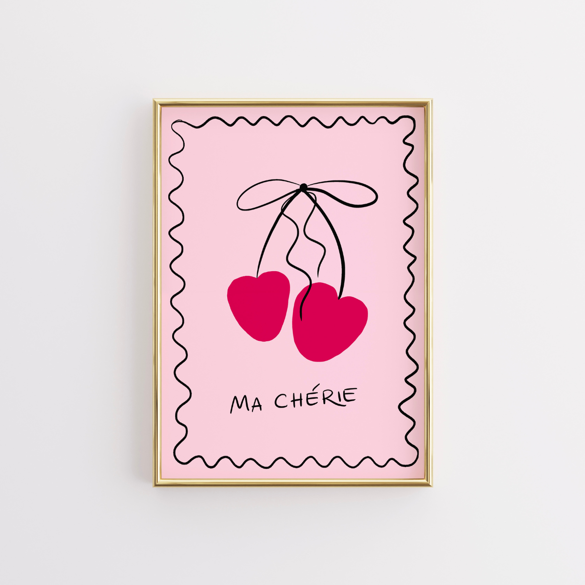 Cherry Wall Art – Stampa francese rosa