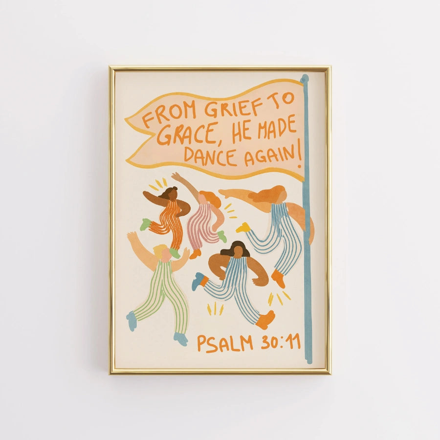 Salmo 30:11 Wall Art – Versetto biblico dal dolore alla grazia