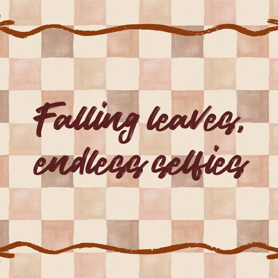 Citazione sulle foglie che cadono - Stampa autunnale alla moda