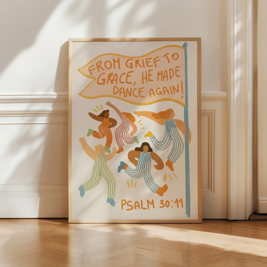Salmo 30:11 Wall Art – Versetto biblico dal dolore alla grazia