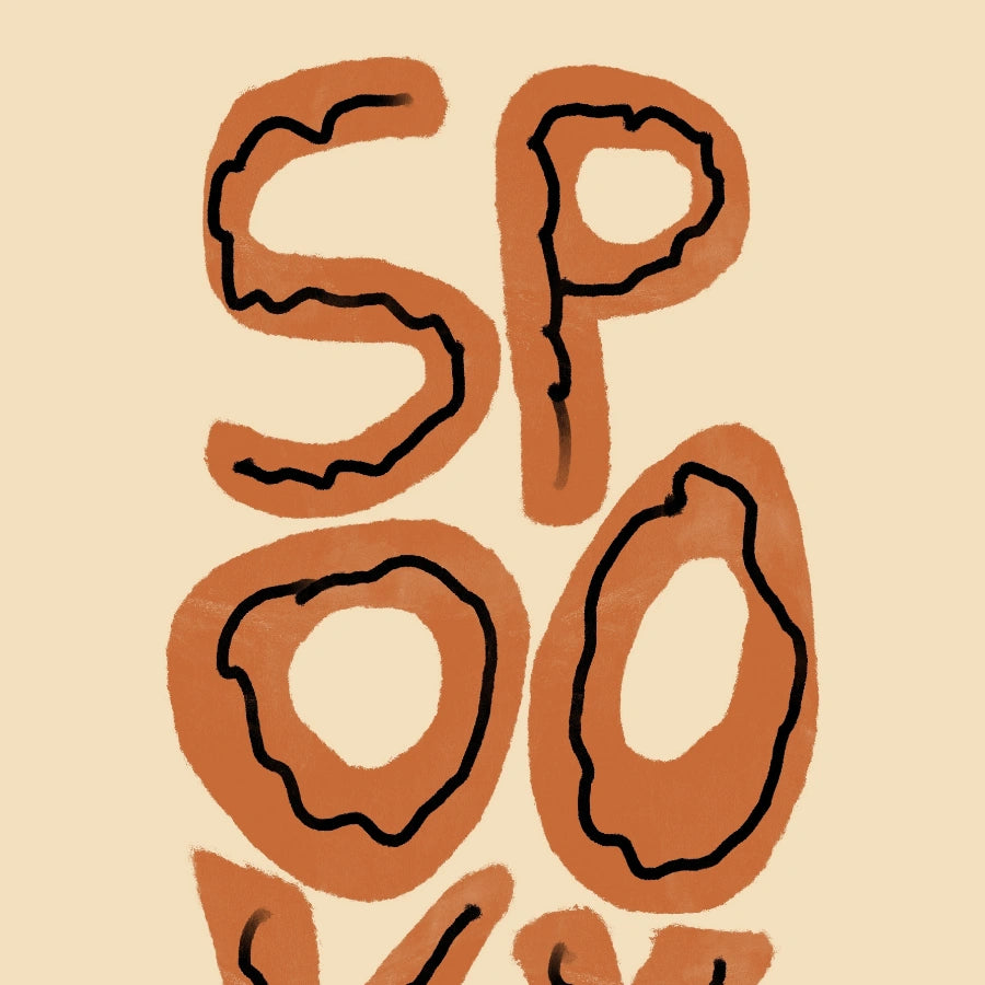 Arte murale spettrale di Halloween – Stampa tipografica moderna