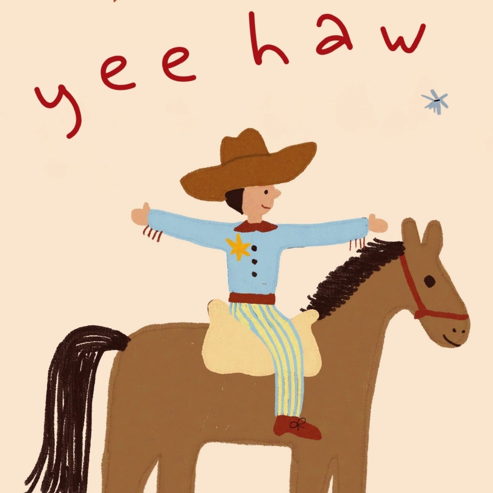 Stampa per bambini Cowboy Yee Haw