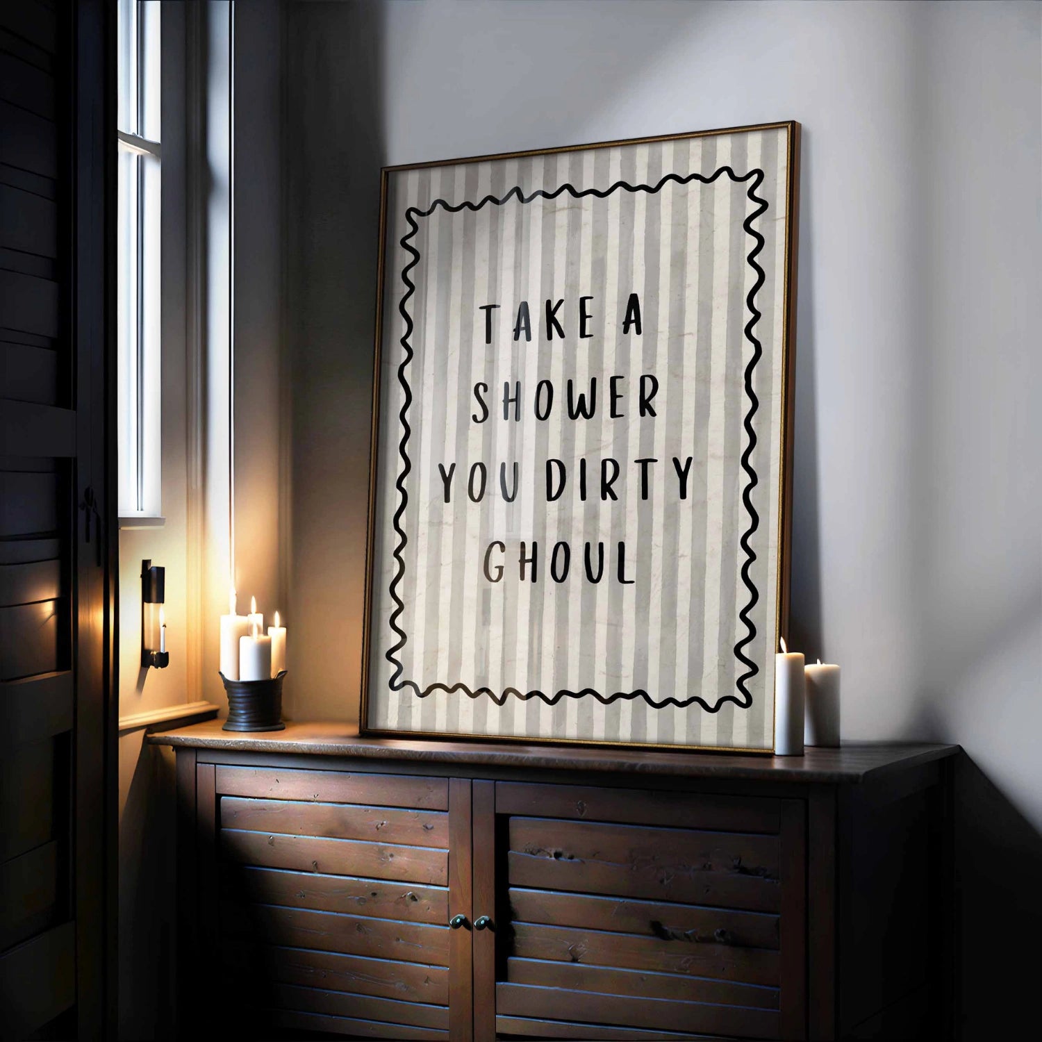 Divertente decorazione murale per il bagno di Halloween