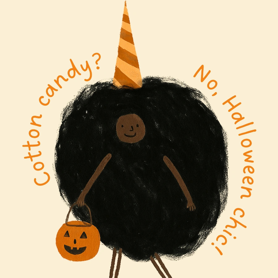 Divertente stampa chic di Halloween – Decorazione murale in costume di zucchero filato