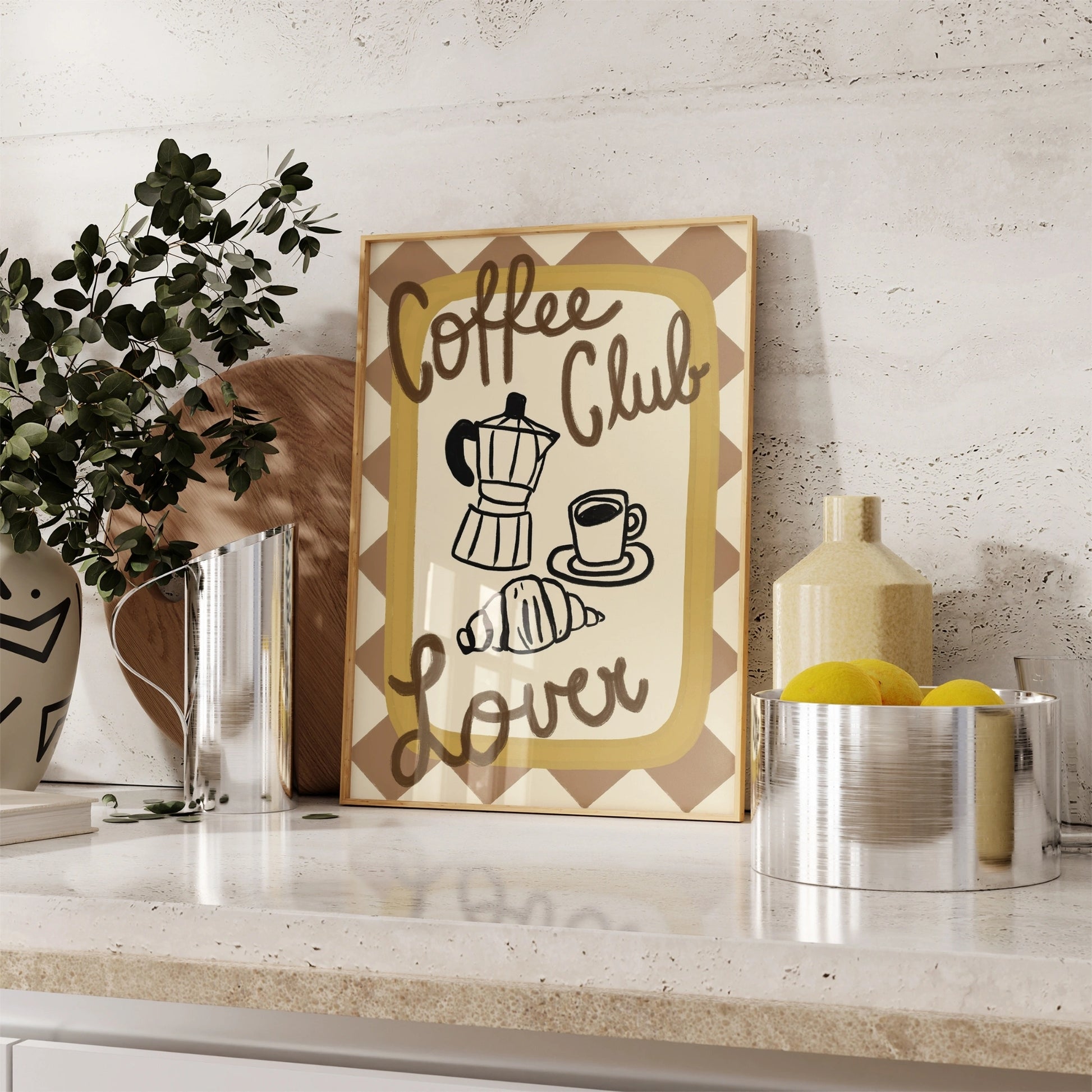 Decorazione murale per la tavola da pranzo italiana – Stampa di pasta, vino e cucina