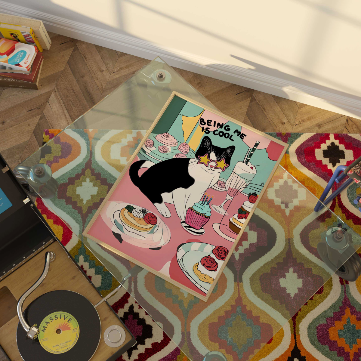 Essere me è un'arte felina fantastica - Stampa murale funky