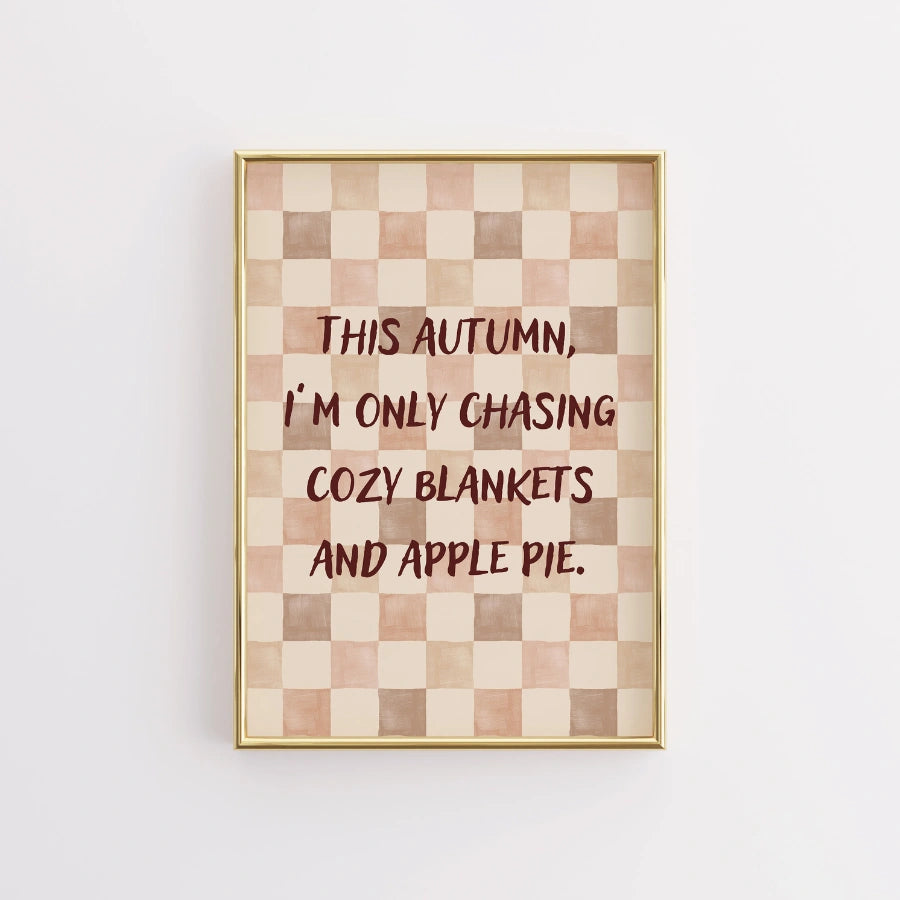 Accogliente citazione autunnale da parete – Stile Hygge stagionale per la casa
